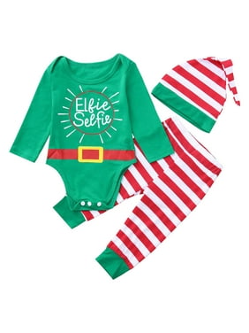 Lanhui Sunny Girl Boy Christmas Santa Tops+Stripe Pants Outfits Clothes Set Lanhui Sunny Girl Boy Christmas Santa Tops+Stripe Pants Outfits Clothes Set